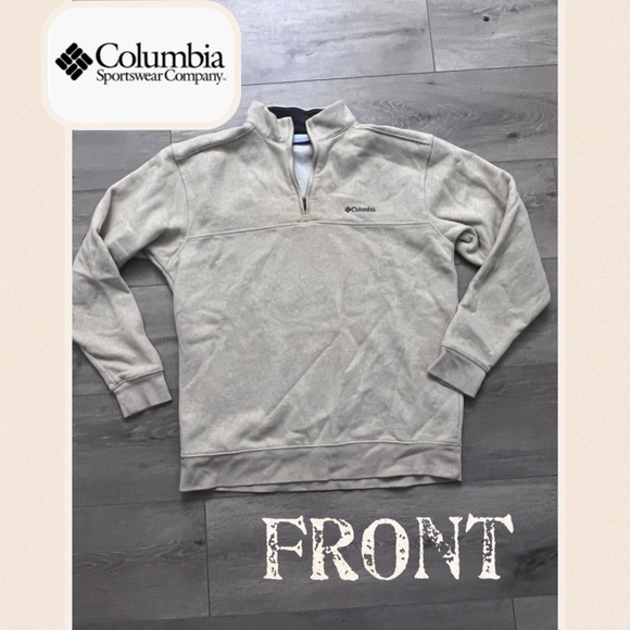***Columbia -Beige Pullover•EUC Size•large+Sweatshirt++Oversized sweatshirts *** - Picture 2 of 7